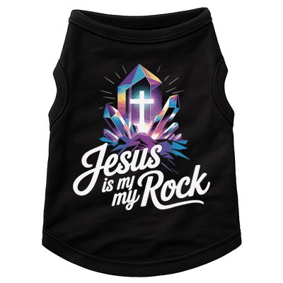Biblical Jesus Is My Rock Christian Doggie Tank