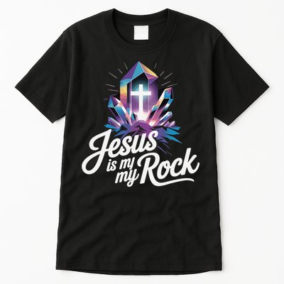 Biblical Jesus Is My Rock Christian Tall T-Shirt