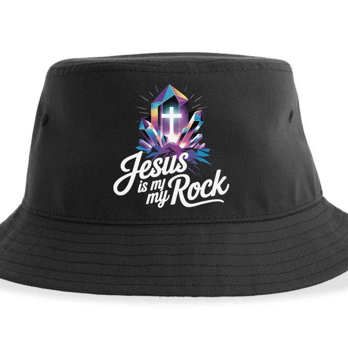 Biblical Jesus Is My Rock Christian Sustainable Bucket Hat