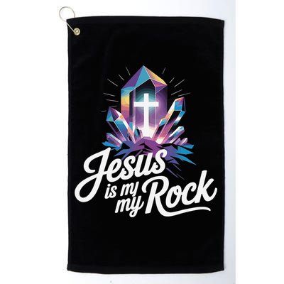 Biblical Jesus Is My Rock Christian Golf Towel
