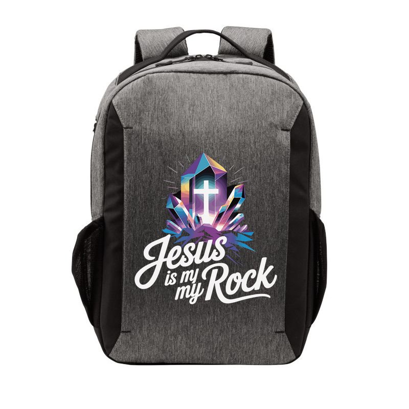 Biblical Jesus Is My Rock Christian Vector Backpack