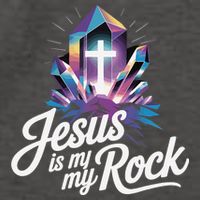 Biblical Jesus Is My Rock Christian Vector Backpack