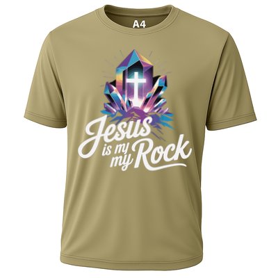 Biblical Jesus Is My Rock Christian Performance Shirt