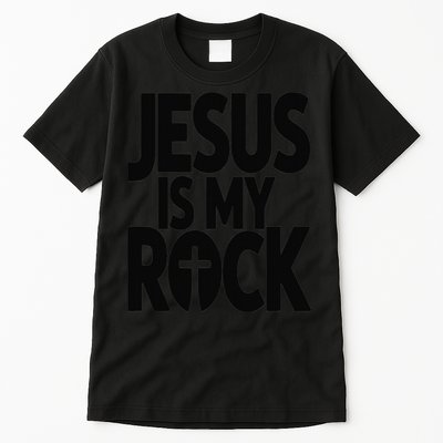 Biblical Jesus Is My Rock Christian Tall T-Shirt