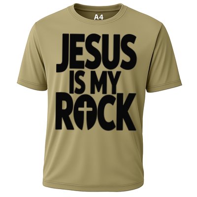 Biblical Jesus Is My Rock Christian Performance Shirt