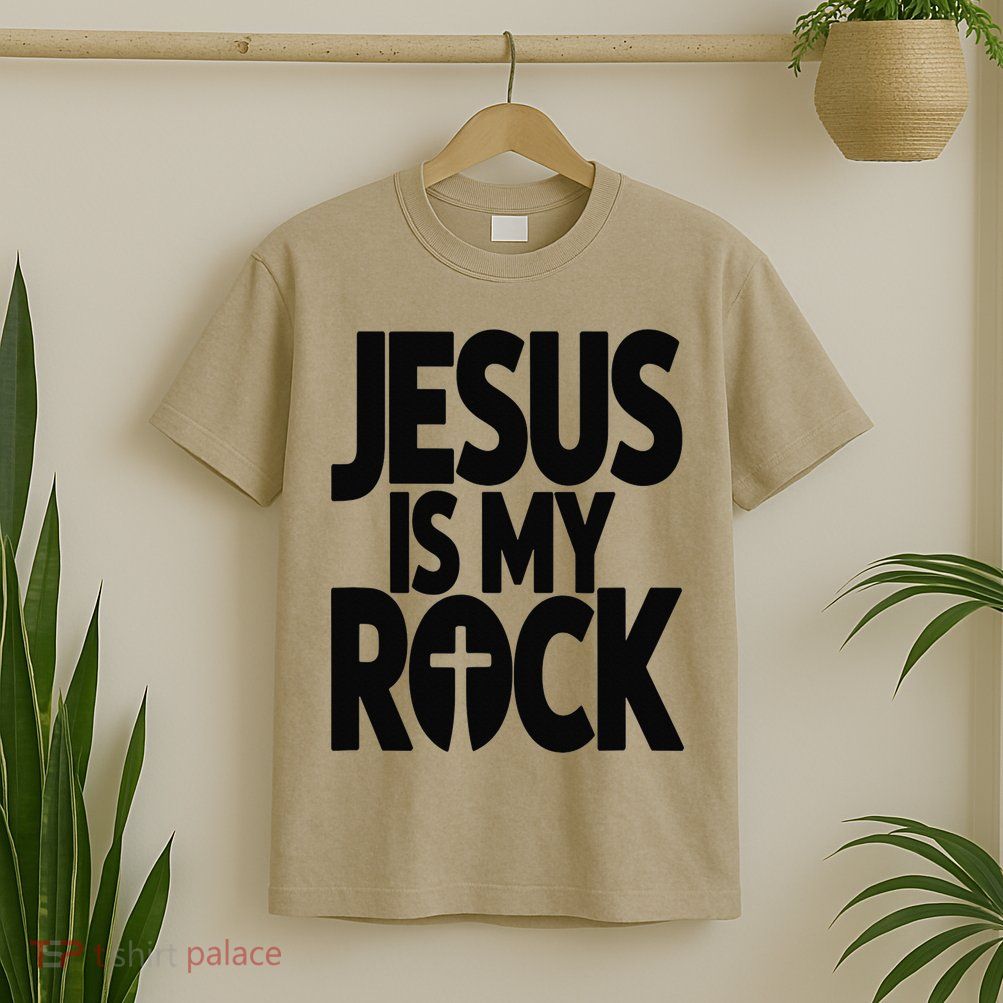 Biblical Jesus Is My Rock Christian T-Shirt