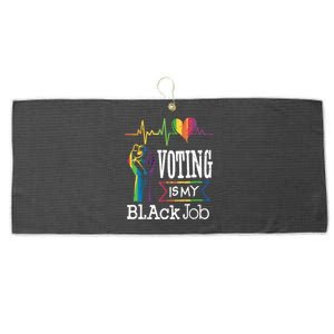 Black Jobs.Voting Is My Black Job Vote . Women Large Microfiber Waffle Golf Towel