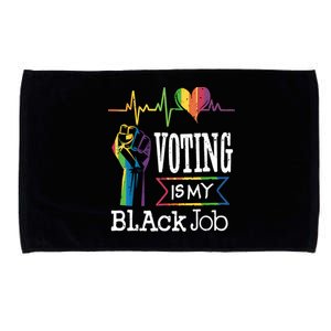 Black Jobs.Voting Is My Black Job Vote . Women Microfiber Hand Towel