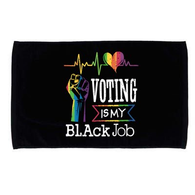 Black Jobs.Voting Is My Black Job Vote . Women Microfiber Hand Towel