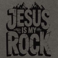 Biblical Jesus Is My Rock Christian Cotton Canvas Backpack