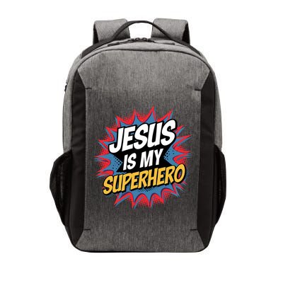 Boy Jesus Is My Superhero Christian Vector Backpack