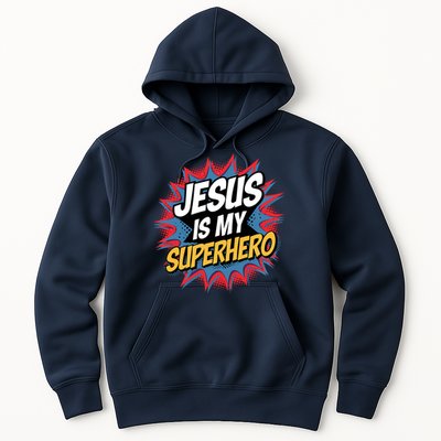 Boy Jesus Is My Superhero Christian Hoodie