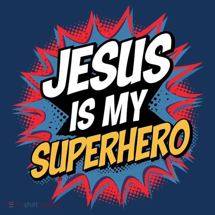 Boy Jesus Is My Superhero Christian Flatbill Hat