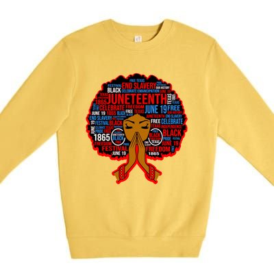 Black Juneteenth Independence Celebrate Freedom Gift Premium Crewneck Sweatshirt