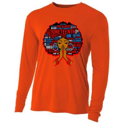 Black Juneteenth Independence Celebrate Freedom Gift Cooling Performance Long Sleeve Crew