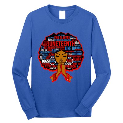 Black Juneteenth Independence Celebrate Freedom Gift Long Sleeve Shirt