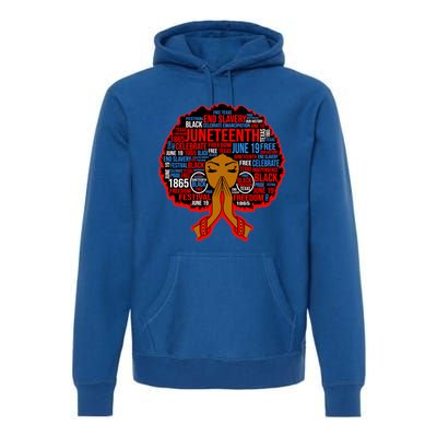 Black Juneteenth Independence Celebrate Freedom Gift Premium Hoodie