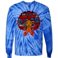 Black Juneteenth Independence Celebrate Freedom Gift Tie-Dye Long Sleeve Shirt