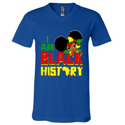 Black Juneteenth I Am Black History Education Freedom Gift V-Neck T-Shirt