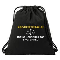 Bryankohberger #Justiceforkaylee Idaho House Bill 186 Shots Fired Drawstring Bag