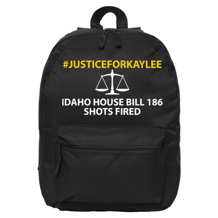 Bryankohberger #Justiceforkaylee Idaho House Bill 186 Shots Fired 16 in Basic Backpack