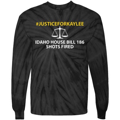 Bryankohberger #Justiceforkaylee Idaho House Bill 186 Shots Fired Tie-Dye Long Sleeve Shirt