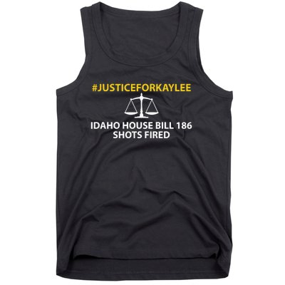 Bryankohberger #Justiceforkaylee Idaho House Bill 186 Shots Fired Tank Top