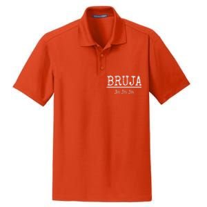 Bruja Ja Ja Ja Funny Spanish Witch Halloween Dry Zone Grid Polo