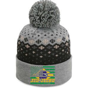 Brazilian Jiu Jitsu American Flag Us Sports Meaningful Gift The Baniff Cuffed Pom Beanie