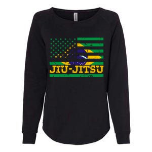 Brazilian Jiu Jitsu American Flag Us Sports Meaningful Gift Womens California Wash Sweatshirt