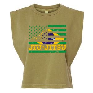 Brazilian Jiu Jitsu American Flag Us Sports Meaningful Gift Garment-Dyed Women's Muscle Tee