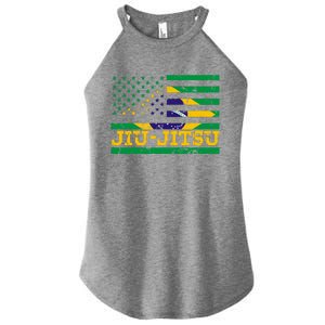 Brazilian Jiu Jitsu American Flag Us Sports Meaningful Gift Women's Perfect Tri Rocker Tank