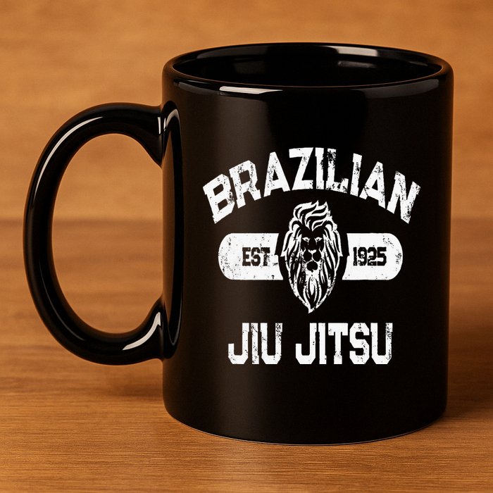 Brazilian Jiu Jitsu Established 1925 Bjj 11oz C Handle Ceramic Mug