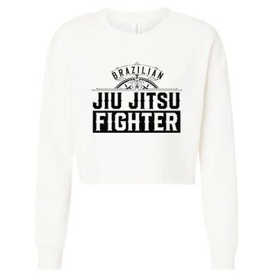 Brazilian Jiu Jitsu Fighter BJJ Martial Arts Cropped Pullover Crew