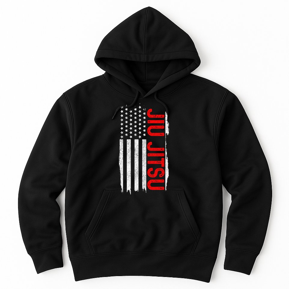 Brazilian Jiu Jitsu Stars & Stripes Rank BJJ Flag Hoodie