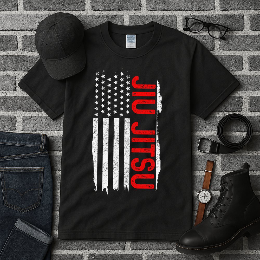 Brazilian Jiu Jitsu Stars & Stripes Rank BJJ Flag Tall T-Shirt