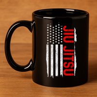 Brazilian Jiu Jitsu Stars & Stripes Rank BJJ Flag 11oz C Handle Ceramic Mug