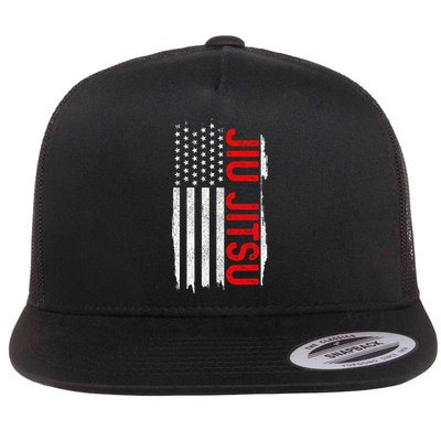 Brazilian Jiu Jitsu Stars & Stripes Rank BJJ Flag Flat Bill Trucker Hat