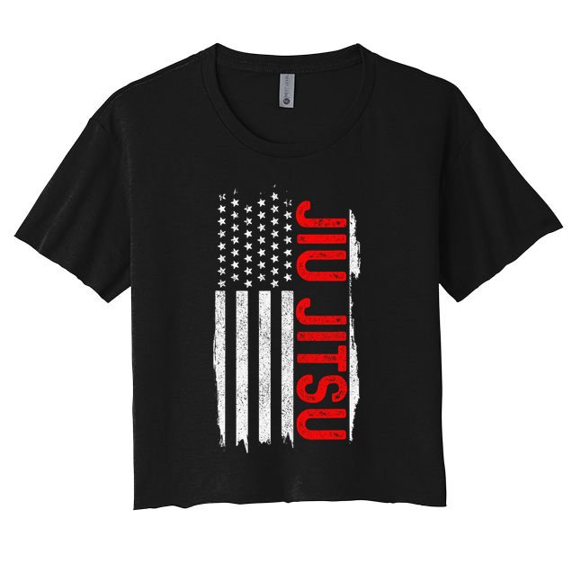 Brazilian Jiu Jitsu Stars & Stripes Rank BJJ Flag Crop Top