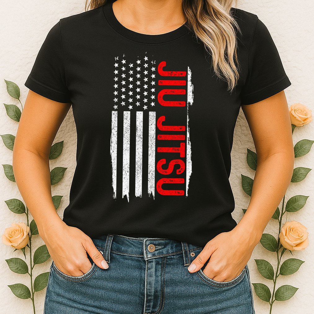 Brazilian Jiu Jitsu Stars & Stripes Rank BJJ Flag Womens T-Shirt