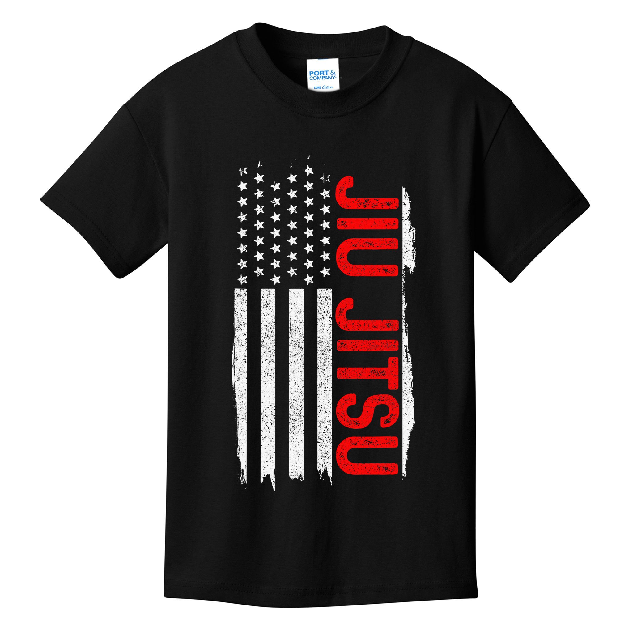 Brazilian Jiu Jitsu Stars & Stripes Rank BJJ Flag Kids T-Shirt