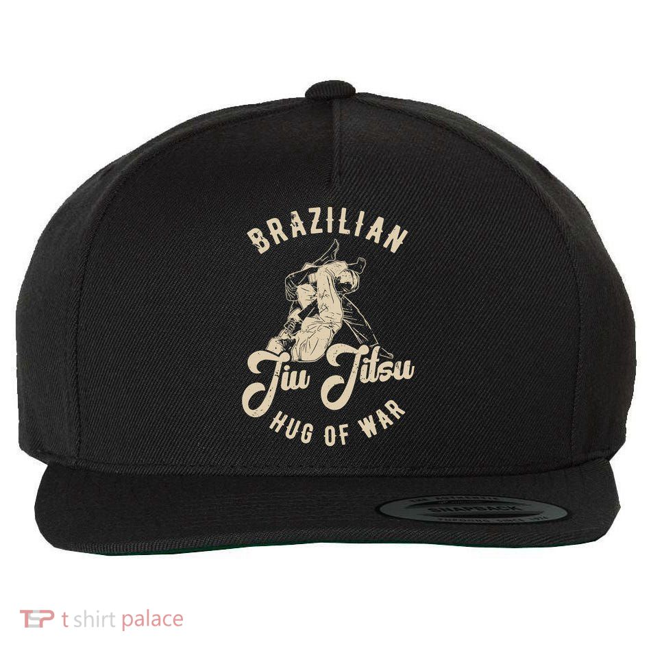 Brazilian Jiu Jitsu BJJ Distressed Funny Wool Snapback Cap