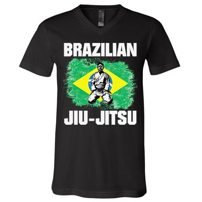 Brazilian Jiu Jitsu Established 1925 BJJ Gift MMA Fighter V-Neck T-Shirt