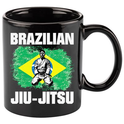 Brazilian Jiu Jitsu Established 1925 BJJ Gift MMA Fighter 11oz C Handle Ceramic Mug