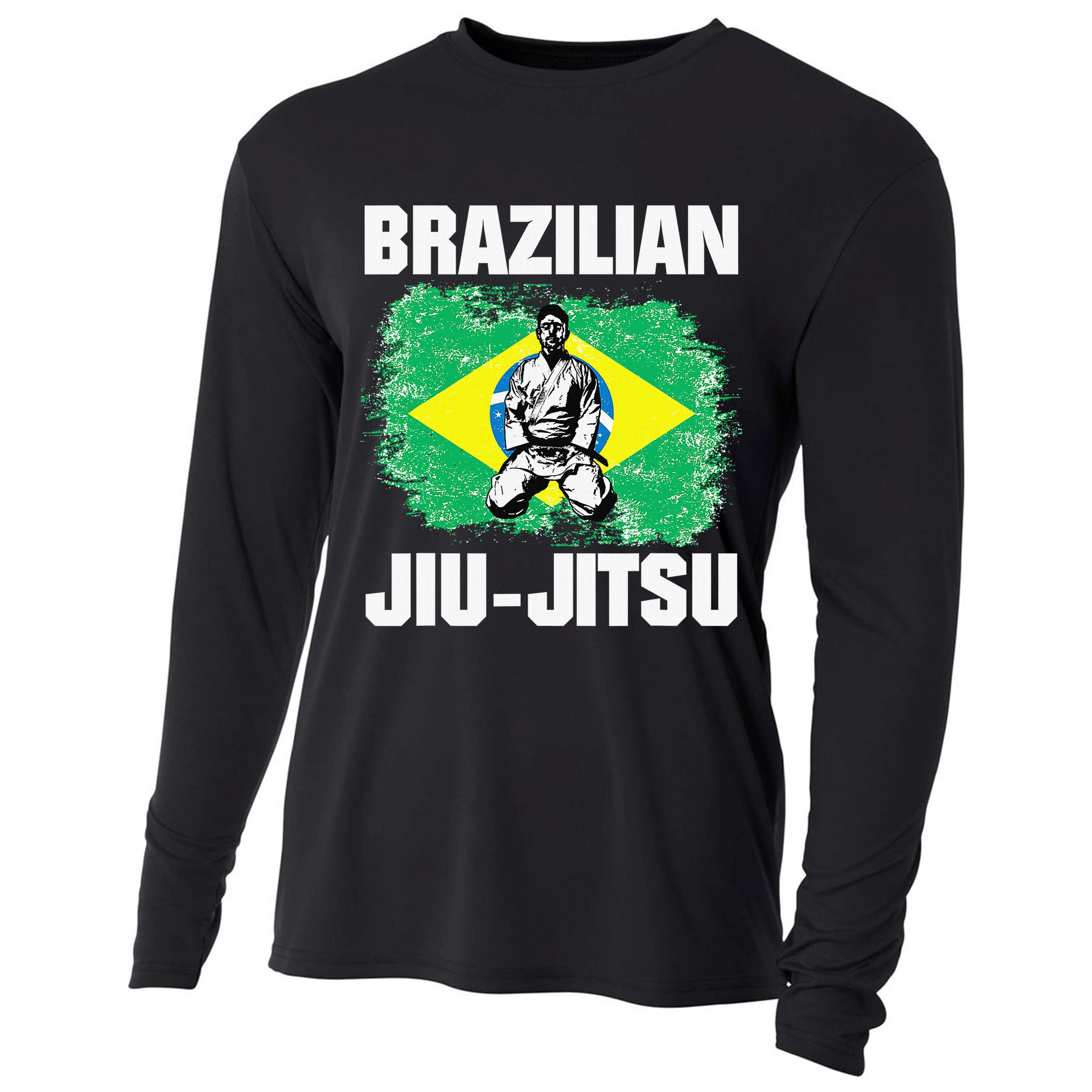Brazilian Jiu Jitsu Established 1925 BJJ Gift MMA Fighter Cooling Performance Long Sleeve Crew