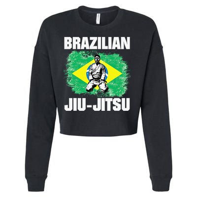 Brazilian Jiu Jitsu Established 1925 BJJ Gift MMA Fighter Cropped Pullover Crew