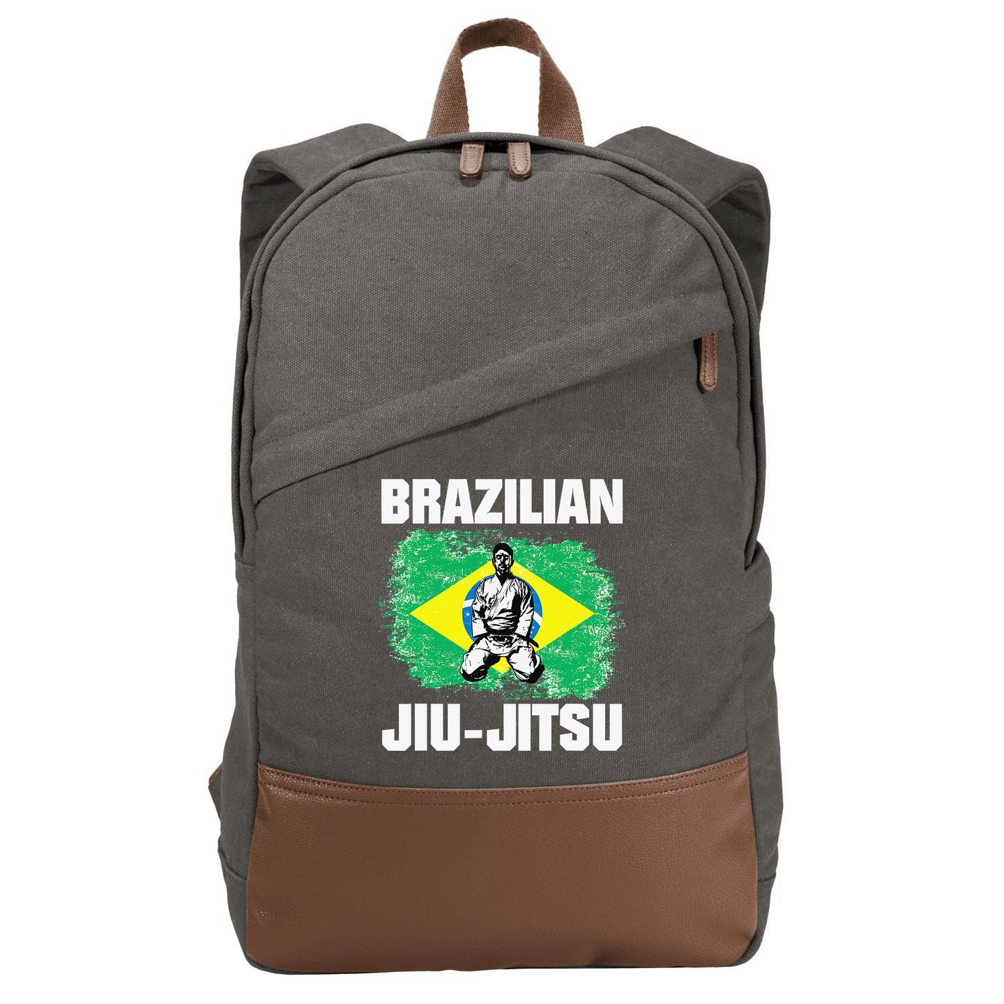 Brazilian Jiu Jitsu Established 1925 BJJ Gift MMA Fighter Cotton Canvas Backpack