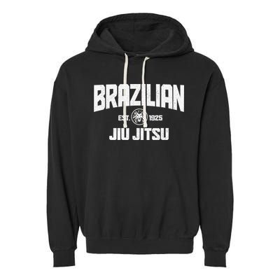 Brazilian Jiu Jitsu Established 1925 BJJ Gift MMA Fighter Garment-Dyed Fleece Hoodie