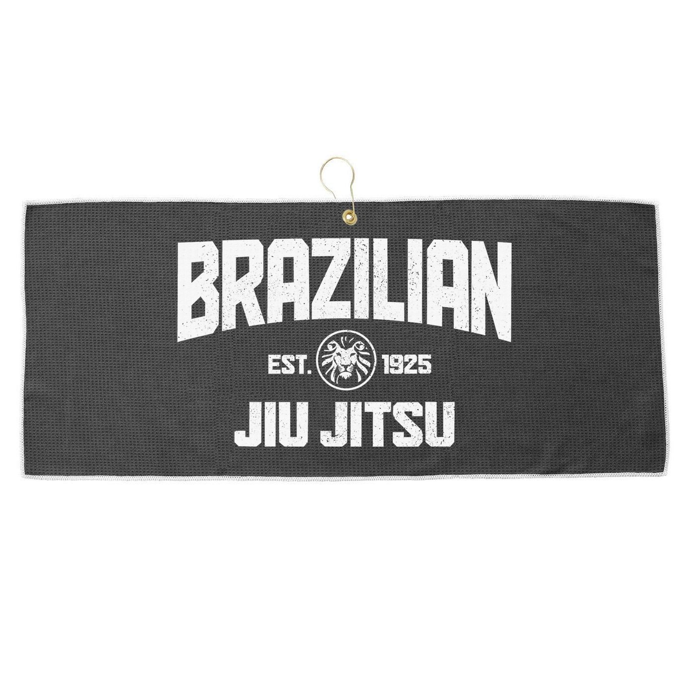 Brazilian Jiu Jitsu Established 1925 BJJ Gift MMA Fighter Large Microfiber Waffle Golf Towel