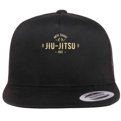 Brazilian Jiu Jitsu Arte Suave Oss Bjj Flat Bill Trucker Hat